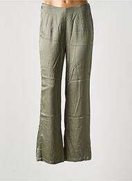 Pantalon drept talie elastică mărime normală verde YERSE femme