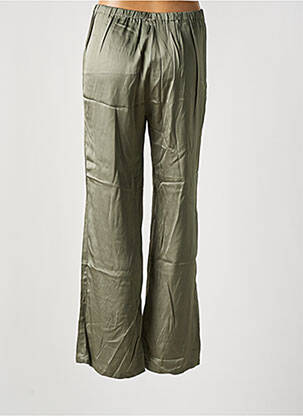 Pantalon drept talie elastică mărime normală verde YERSE femeie