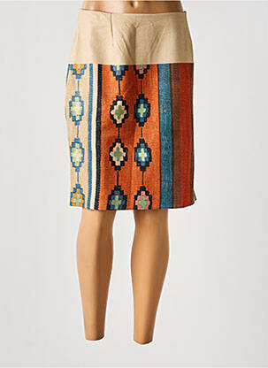 Fustă midi bej NICE THINGS femeie