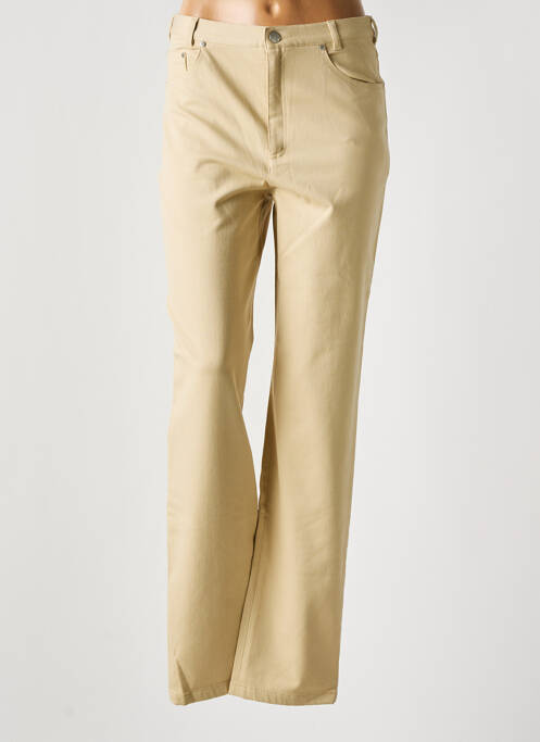 Pantalon drept bej LUCIA femeie