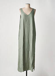 Rochie lungă fără mâneci fără mâneci verde YERSE femme