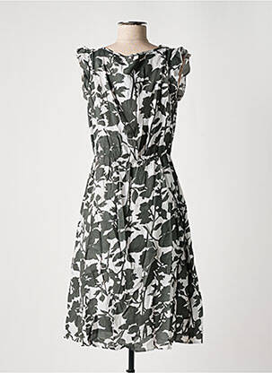 Rochie midi imprimeu floral mâneci scurte gri NOA NOA femeie