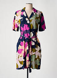 Rochie midi imprimeu floral mâneci scurte albastru NICE THINGS femeie