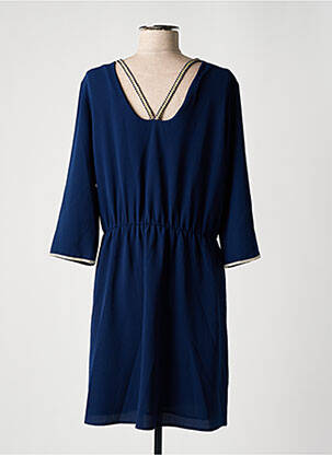 Rochie midi croială fluidă mâneci lungi albastru PAJ CONCEPT femeie