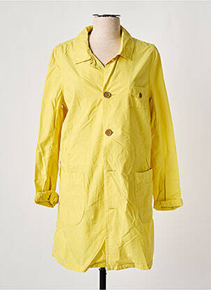 Trench țesătură poplin fără glugă galben NICE THINGS femeie
