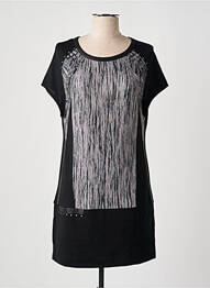 Rochie midi mâneci scurte mâneci scurte negru KALISSON femme