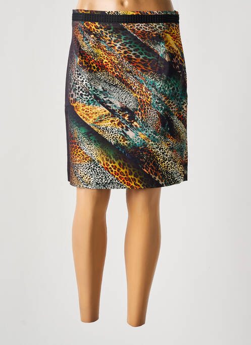 Fustă midi negru LO! LES FILLES femeie