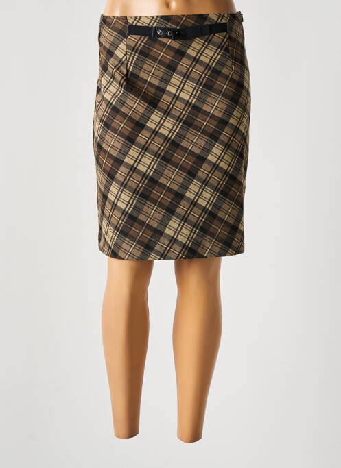 Fustă midi maro LO! LES FILLES femeie