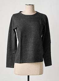 Pulover guler rotund mâneci lungi gri TRIPODE femme