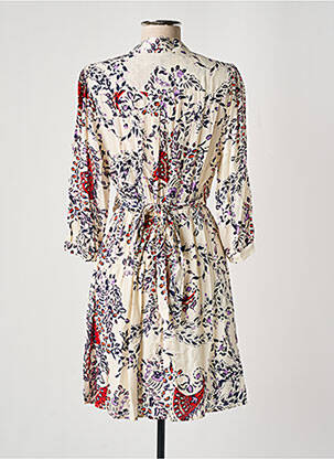 Rochie scurtă mâneci 3/4 mâneci 3/4 bej SEE U SOON femeie