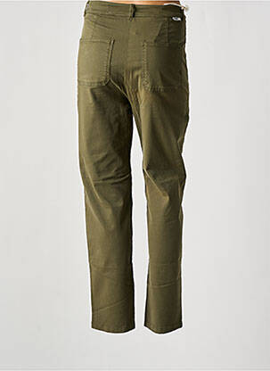 Pantalon drept elasticitate talie înaltă verde REIKO femeie