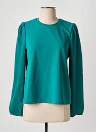 Top elasticitate mâneci lungi verde VERO MODA femme