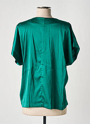 Bluză guler în v mâneci scurte verde B.YOUNG femeie