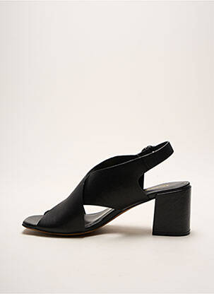 Sandale/pantofi decupați material neted toc de 4 la 6 cm negru BRUNO PREMI femme