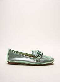 Mocasini material neted toc plat până la 3 cm verde REQINS femeie