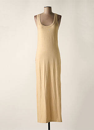 Rochie lungă auriu MAJESTIC FILATURES femeie