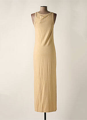 Rochie lungă fără mâneci fără mâneci auriu MAJESTIC FILATURES femeie