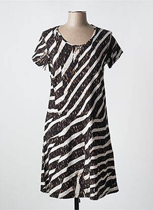 Rochie midi mâneci scurte mâneci scurte maro HAJO femeie