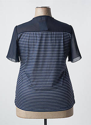 Tricou guler în v mâneci scurte albastru ELEANE femeie