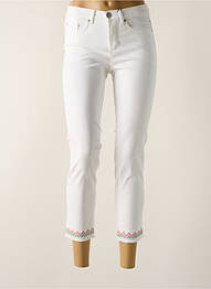Pantalon 7/8 elasticitate mărime normală alb STARK femme