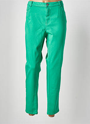 Pantalon slim țesătură poplin mărime normală verde C'EST BEAU LA VIE femeie