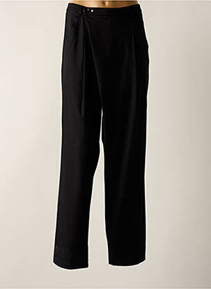 Pantalon drept elasticitate talie înaltă negru HIGH femeie
