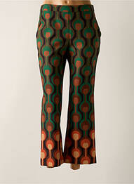 Pantalon 7/8 elasticitate mărime normală verde MALIPARMI femme