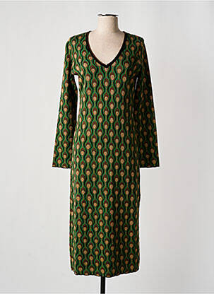 Rochie midi mâneci lungi mâneci lungi verde MALIPARMI femeie