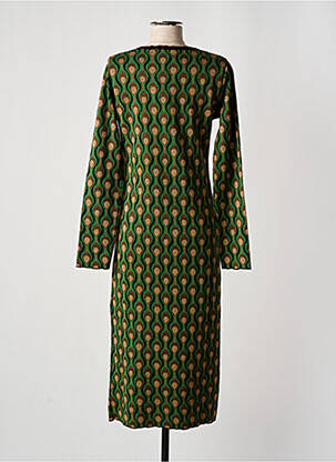 Rochie midi mâneci lungi mâneci lungi verde MALIPARMI femeie
