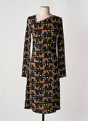 Rochie midi mâneci lungi mâneci lungi negru MALIPARMI femeie