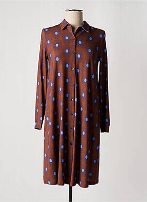 Rochie midi mâneci lungi mâneci lungi maro SIYU femeie