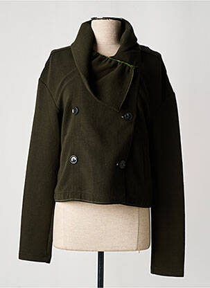 Jachete casual guler rotund verde HIGH femeie