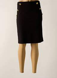 Fustă midi talie cu cleme negru HIPPOCAMPE femme