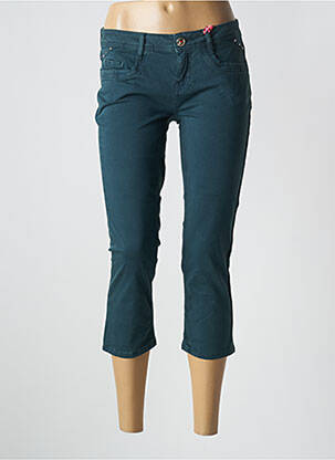 Pantalon trei sferturi elasticitate talie joasă verde STREET ONE femeie
