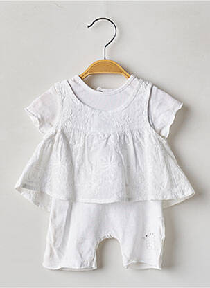 Salopetă-pantalon alb WIPLALA fată