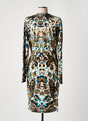 Rochie midi mâneci lungi mâneci lungi maro ESQUALO femeie