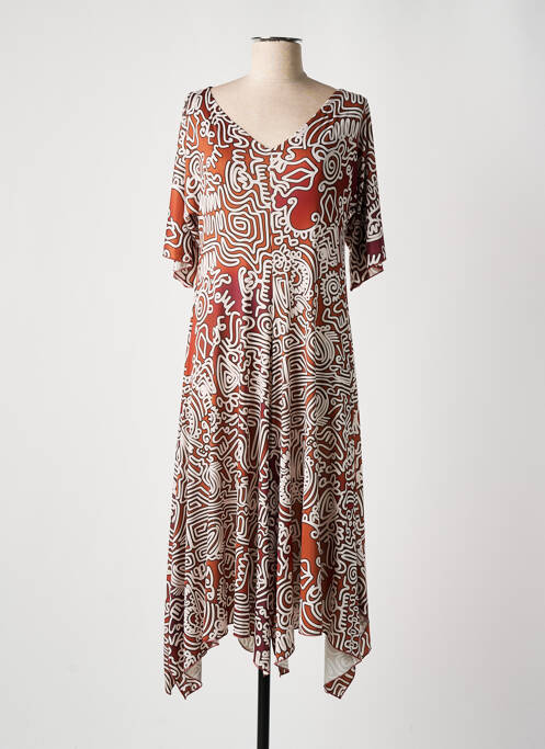 Rochie midi maro AN II VITO femeie