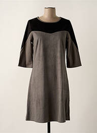 Rochie scurtă mâneci 3/4 mâneci 3/4 gri MALOKA femeie
