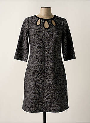 Rochie midi mâneci 3/4 mâneci 3/4 negru MALOKA femeie