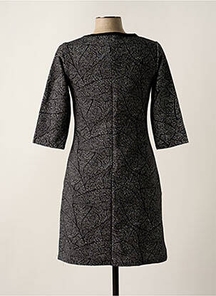 Rochie midi mâneci 3/4 mâneci 3/4 negru MALOKA femeie