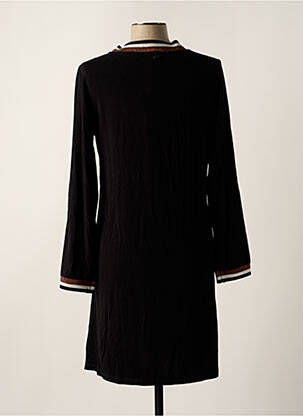 Rochie midi imprimeu fantezie mâneci lungi negru MALOKA femeie