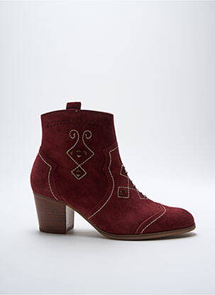 Botine/ghete cubanez toc de 4 la 6 cm violet EMILIE KARSTON femeie