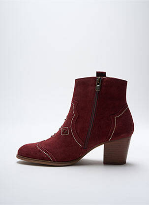 Botine/ghete cubanez toc de 4 la 6 cm violet EMILIE KARSTON femeie