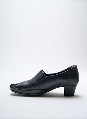 Mocasini material neted toc de 4 la 6 cm negru ARIMA femeie