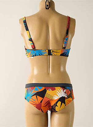 Costum de baie din două piese elasticitate top sutien modelat portocalie OLYMPIA femeie