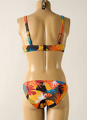 Costum de baie din două piese elasticitate top sutien modelat portocalie OLYMPIA femeie