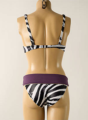 Costum de baie din două piese elasticitate sutien cupe întregi cu decolteu înalt violet EMPREINTE femeie