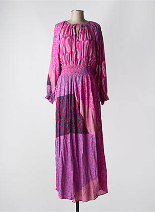 Rochie lungă mâneci lungi mâneci lungi violet LA PETITE ETOILE femeie