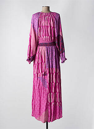 Rochie lungă mâneci lungi mâneci lungi violet LA PETITE ETOILE femeie