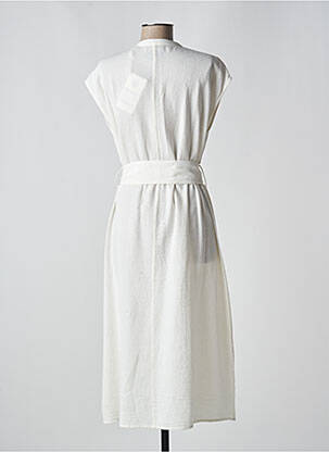 Rochie midi mâneci scurte mâneci scurte alb THINKING MU femeie